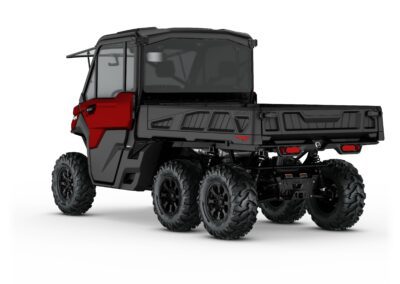 Defender 6x6 Limited HD10 Model Shown from the back side in Fiery Red.