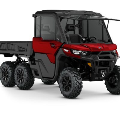 Defender 6x6 Limited HD10 Model Shown from the front side in Fiery Red.