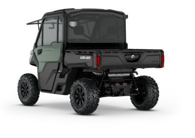 Defender DPS CAB HD9 Model Shown from the back side in Compass Green.