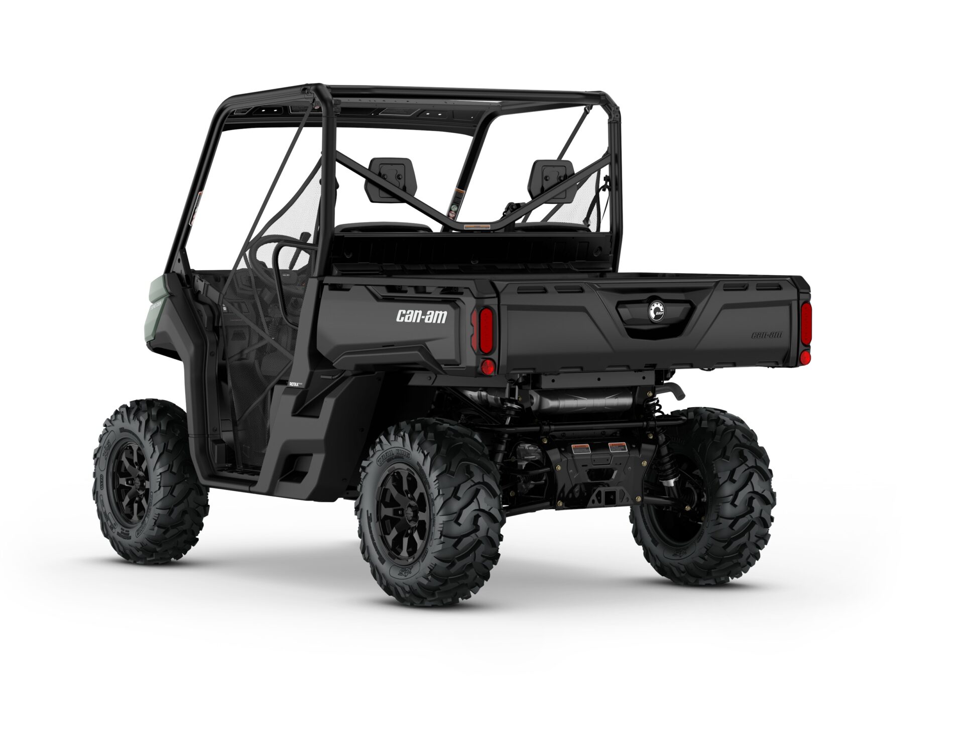 New Can-Am Defender DPS HD10 Model Shown from the back side in Compass Green.