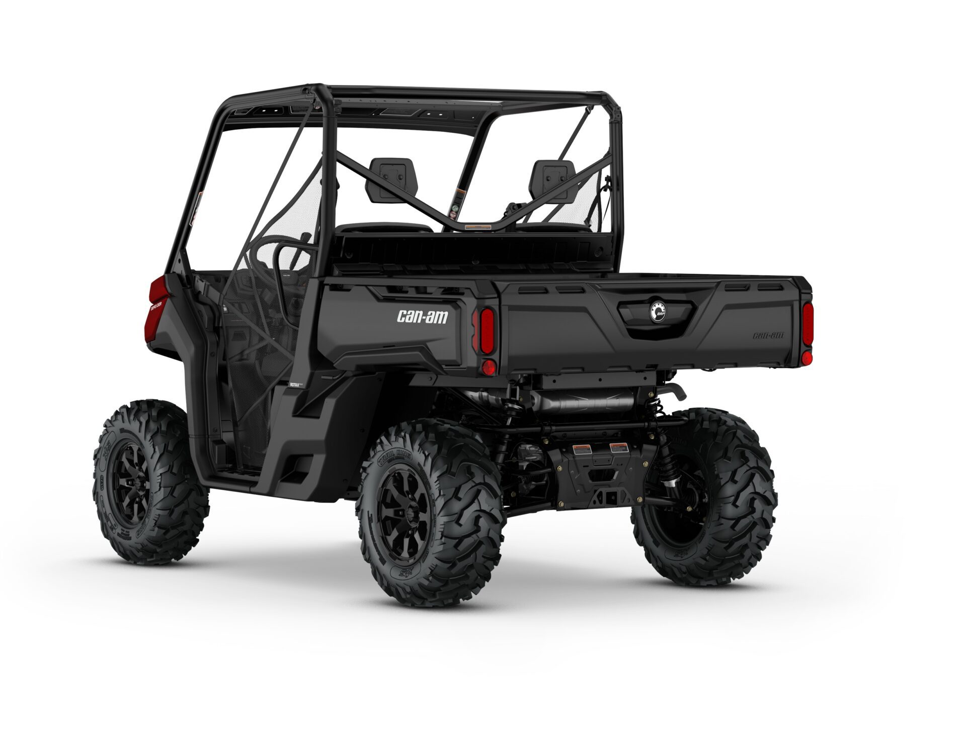 New Can-Am Defender DPS HD10 Model Shown from the back side in Fiery Red.