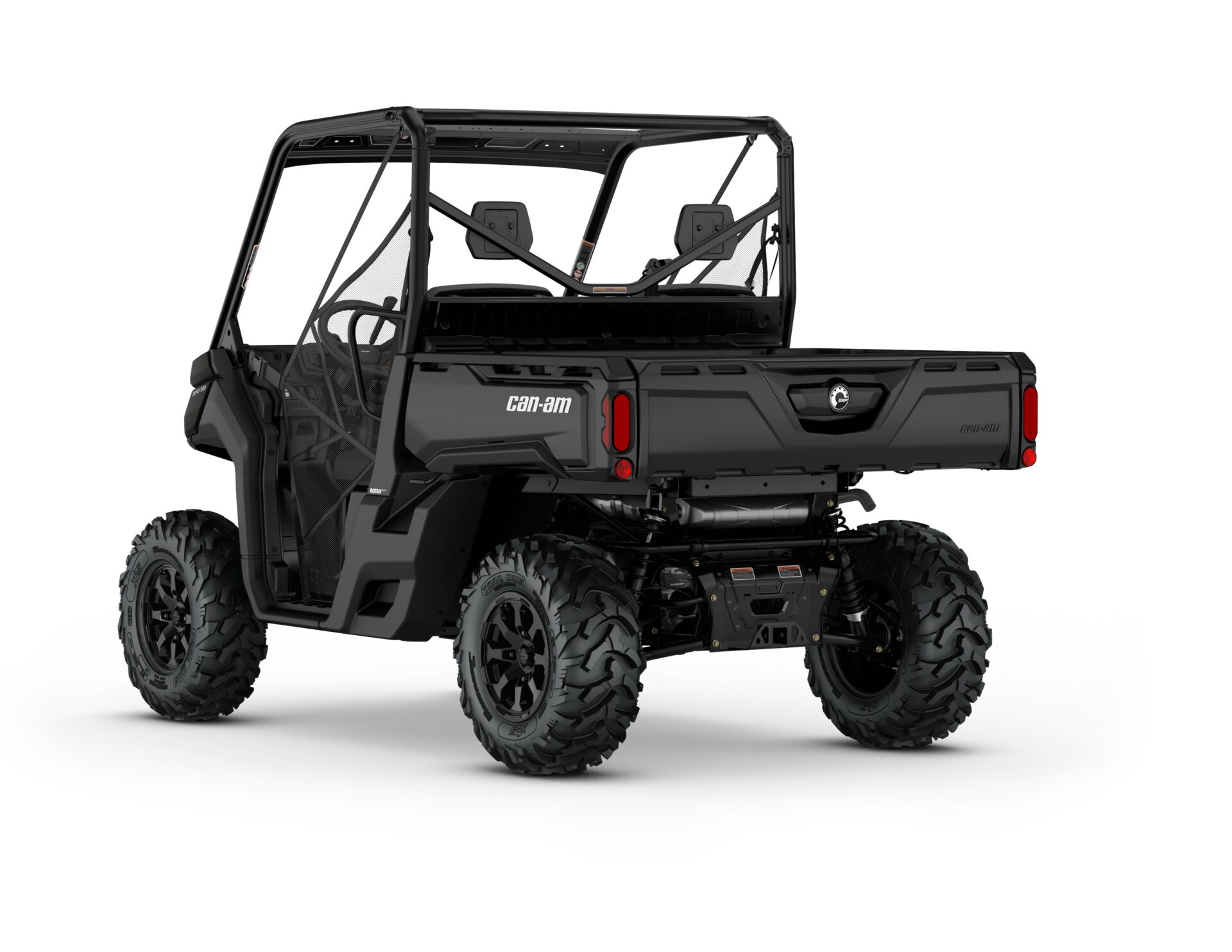 New Can-Am Defender DPS HD10 Model Shown from the back side in Stealth Black.