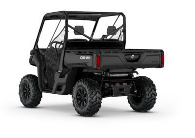 New Can-Am Defender DPS HD10 Model Shown from the back side in Stealth Black.