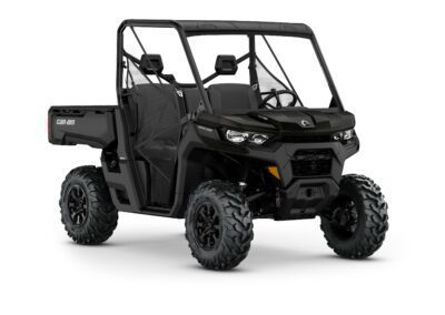 New Can-Am Defender DPS HD10 Model Shown from the front side in Stealth Black.