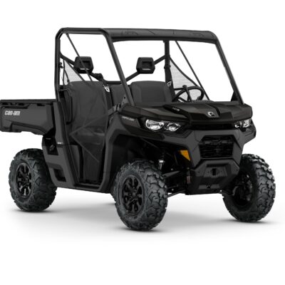 New Can-Am Defender DPS HD9 Model Shown from the front side in Stealth Black.