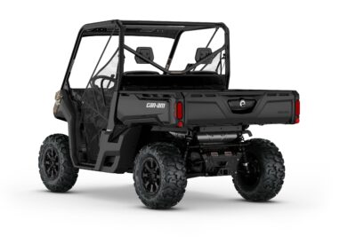 New Can-Am Defender DPS HD9 Model Shown from the rear side in Wildland Camo.