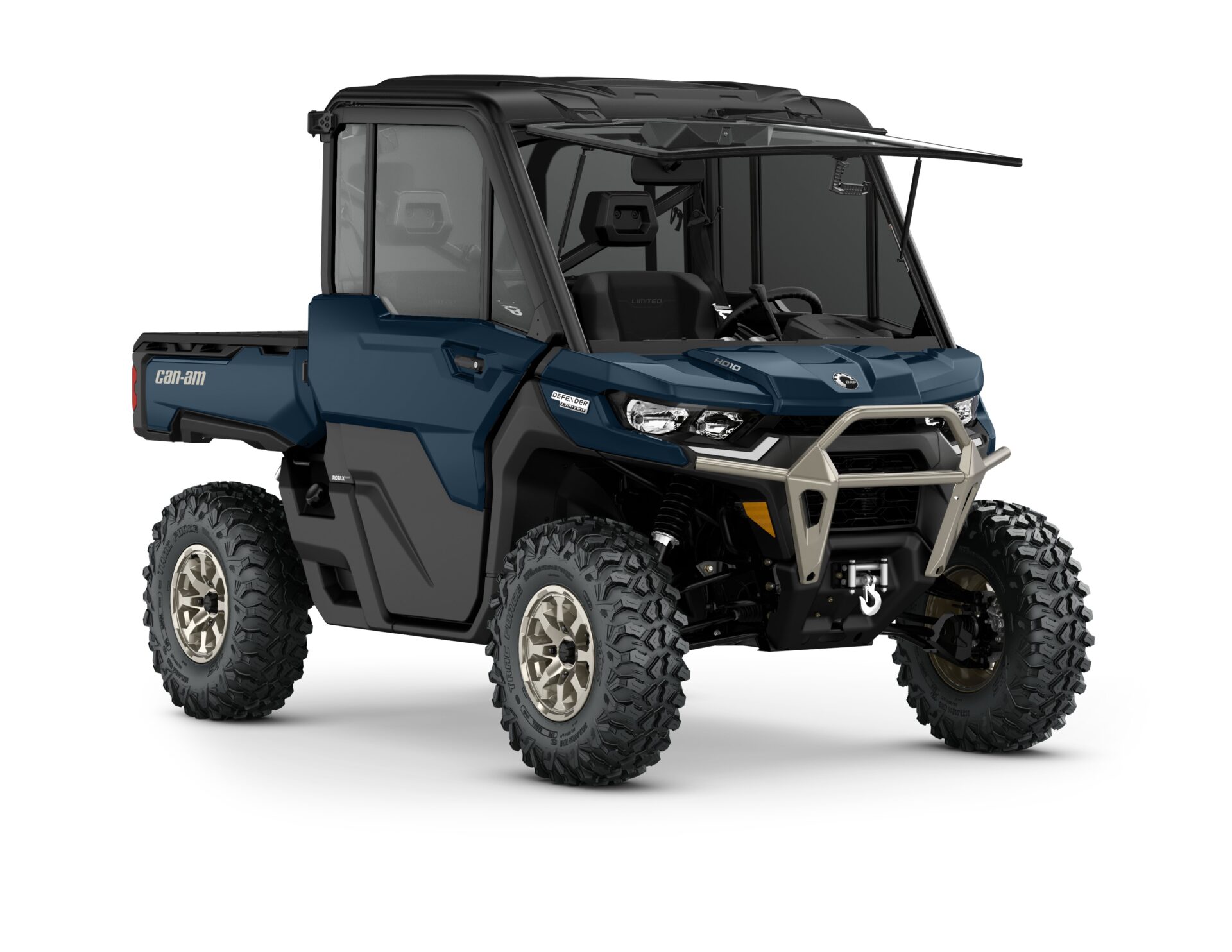 Defender Limited HD10 Model Shown from the front side in Dusty Navy.