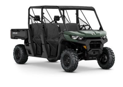 Defender MAX HD7 Model Shown from the front side in Compass Green.