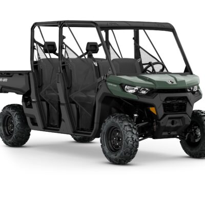 Defender MAX HD7 Model Shown from the front side in Compass Green.