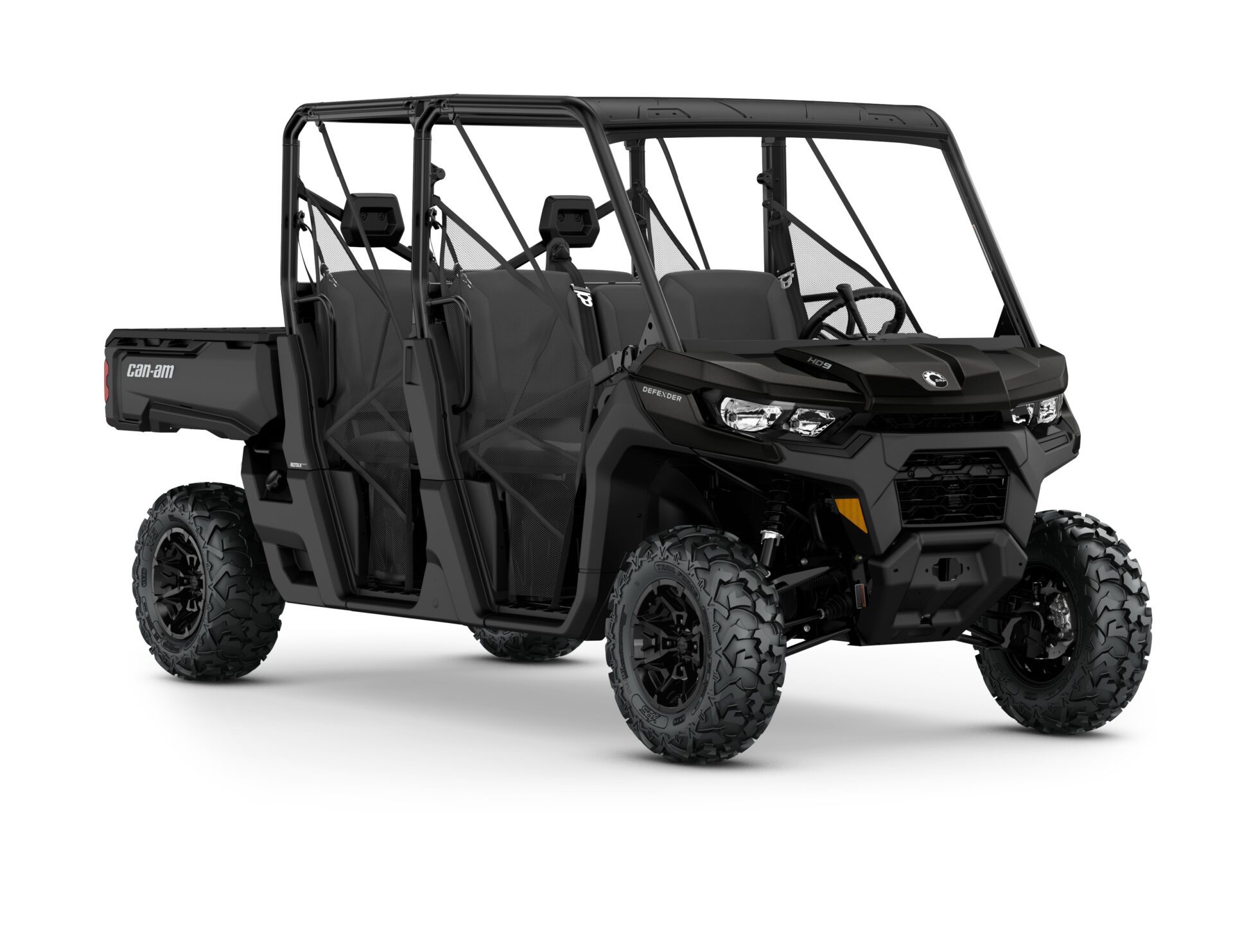 Defender MAX DPS HD9 Model Shown from the front side in Stealth Black.