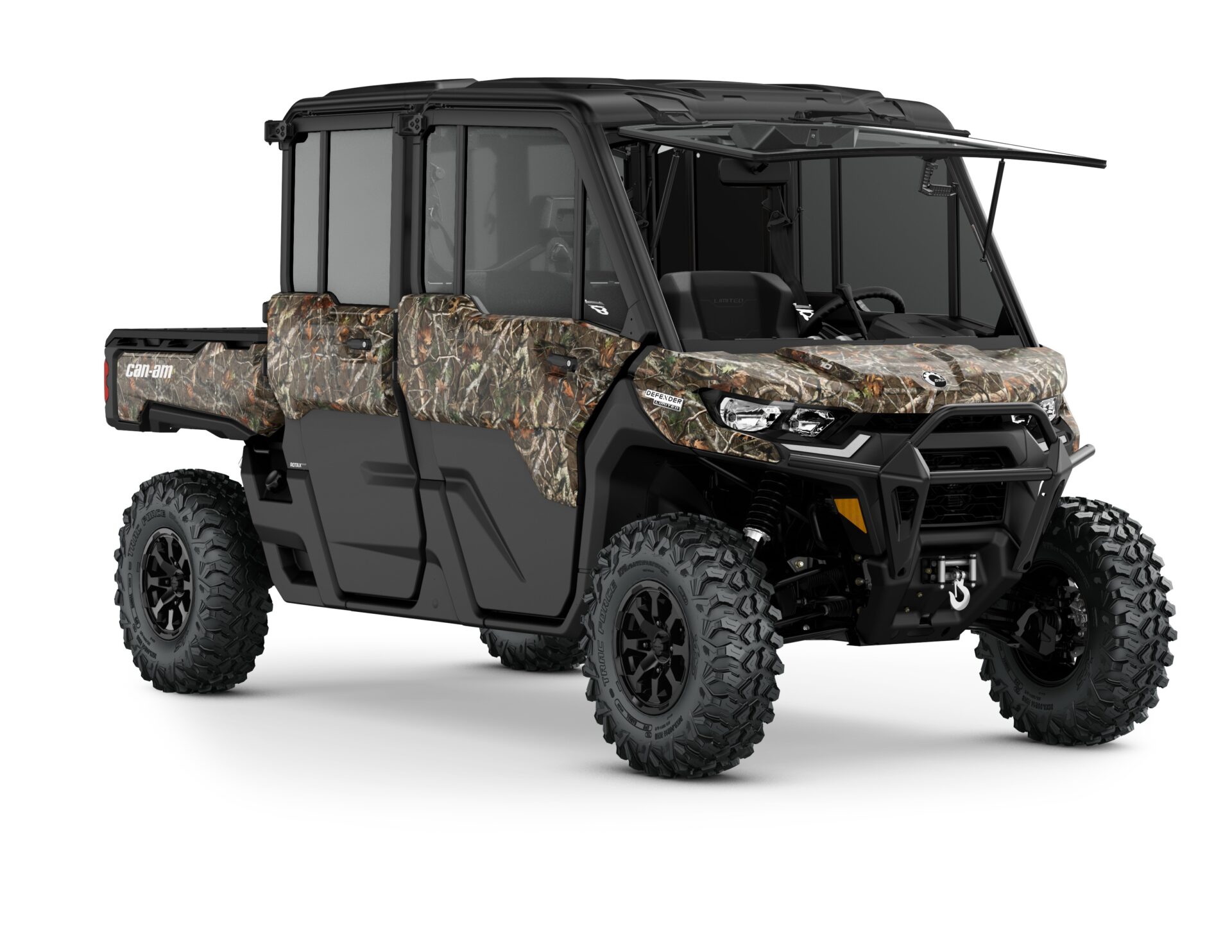 Defender MAX Limited HD10 Model Shown from the front side in Wildland Camo.