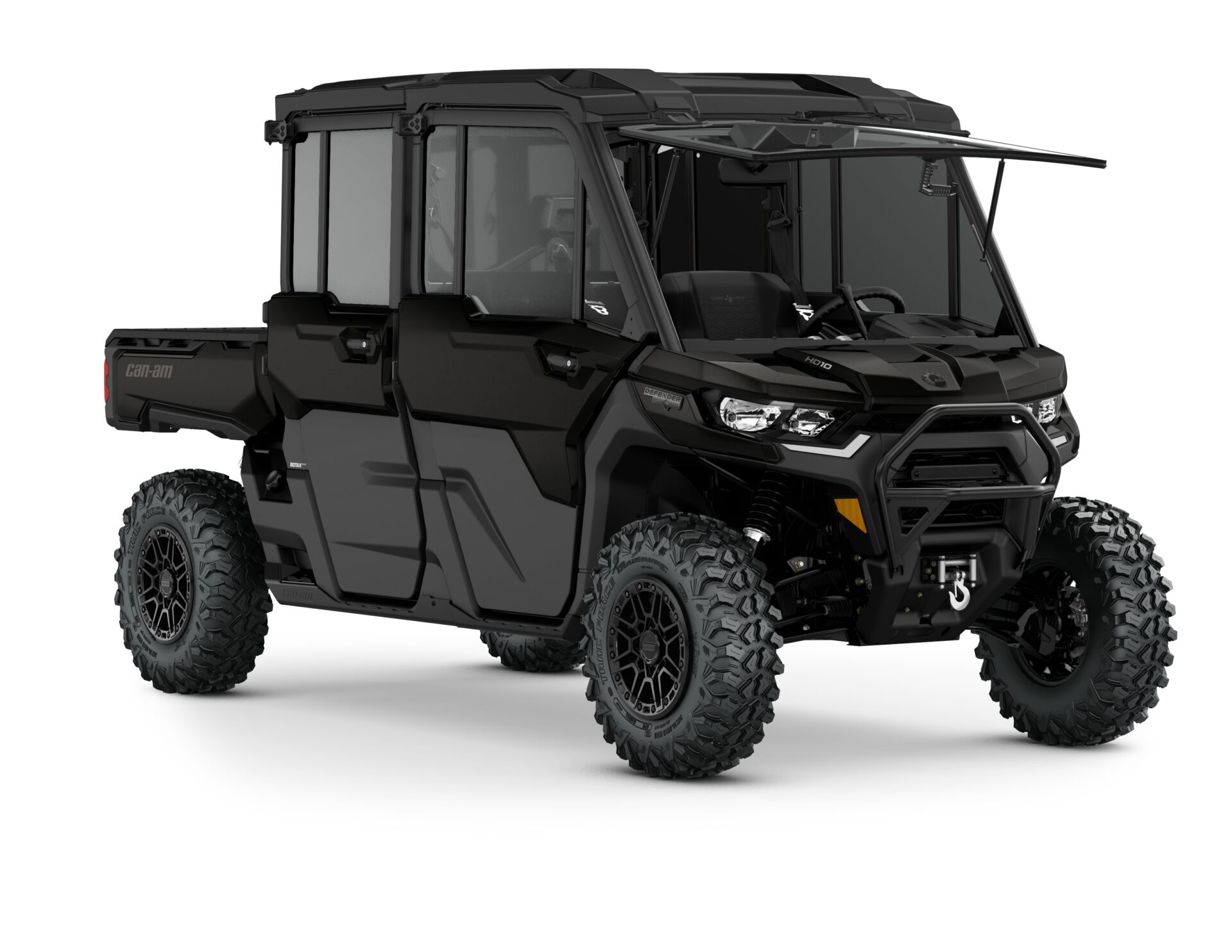 Defender MAX Lone Star Edition HD10 CAB Model Shown from the front side in Stealth Black.