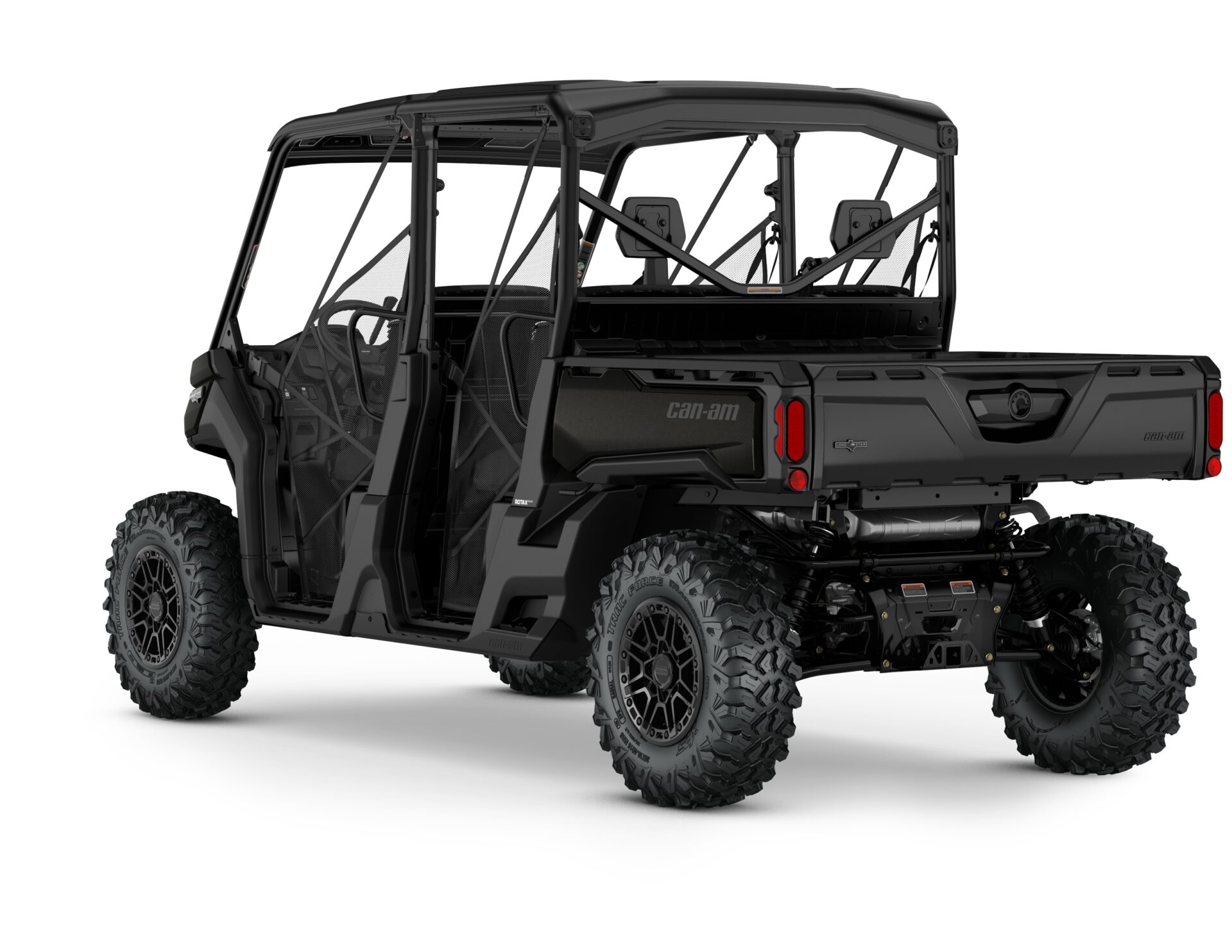 Defender MAX Lone Star Edition HD10 Model Shown from the back side in Stealth Black.