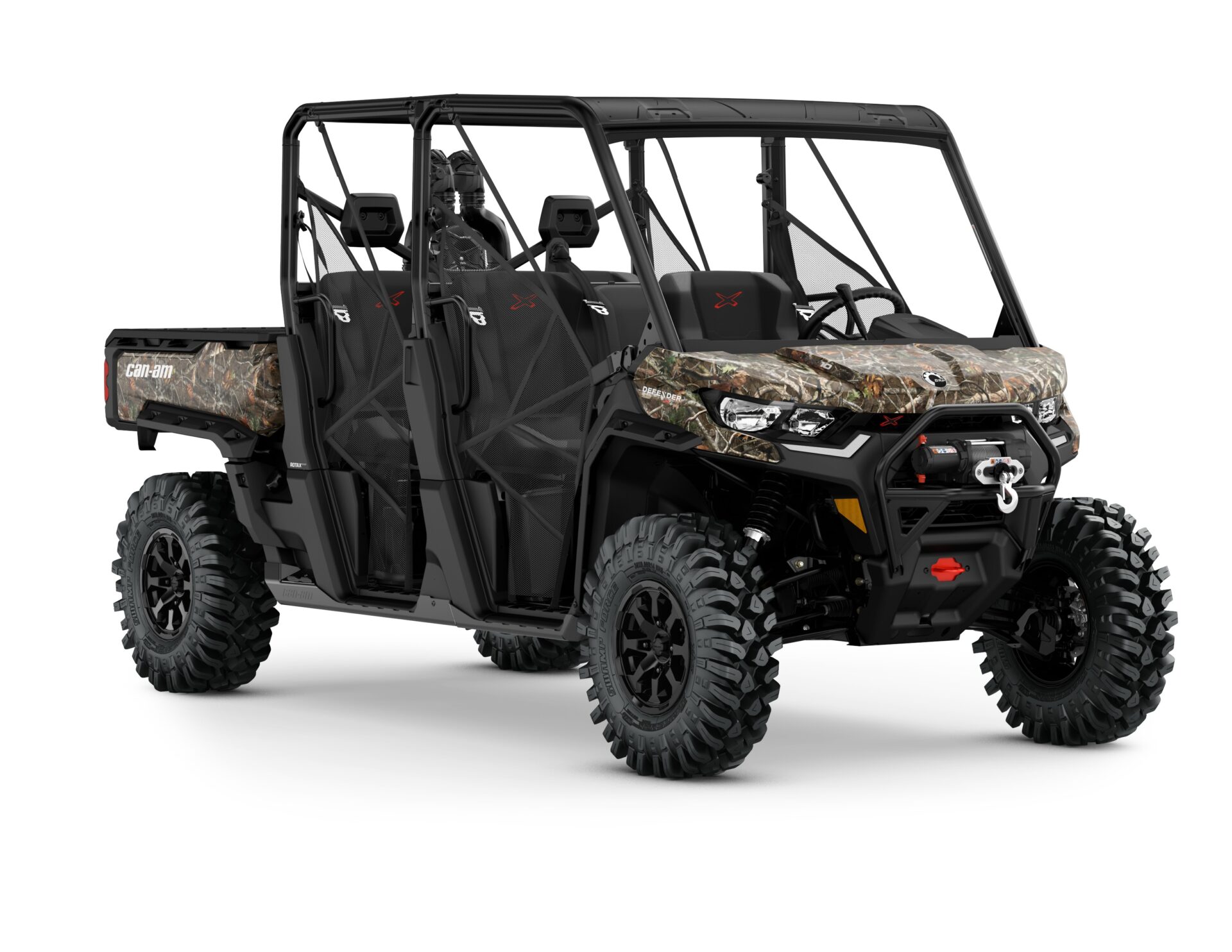 Defender MAX X mr (Xmr) HD10 Model Shown from the front side in Wildland Camo.