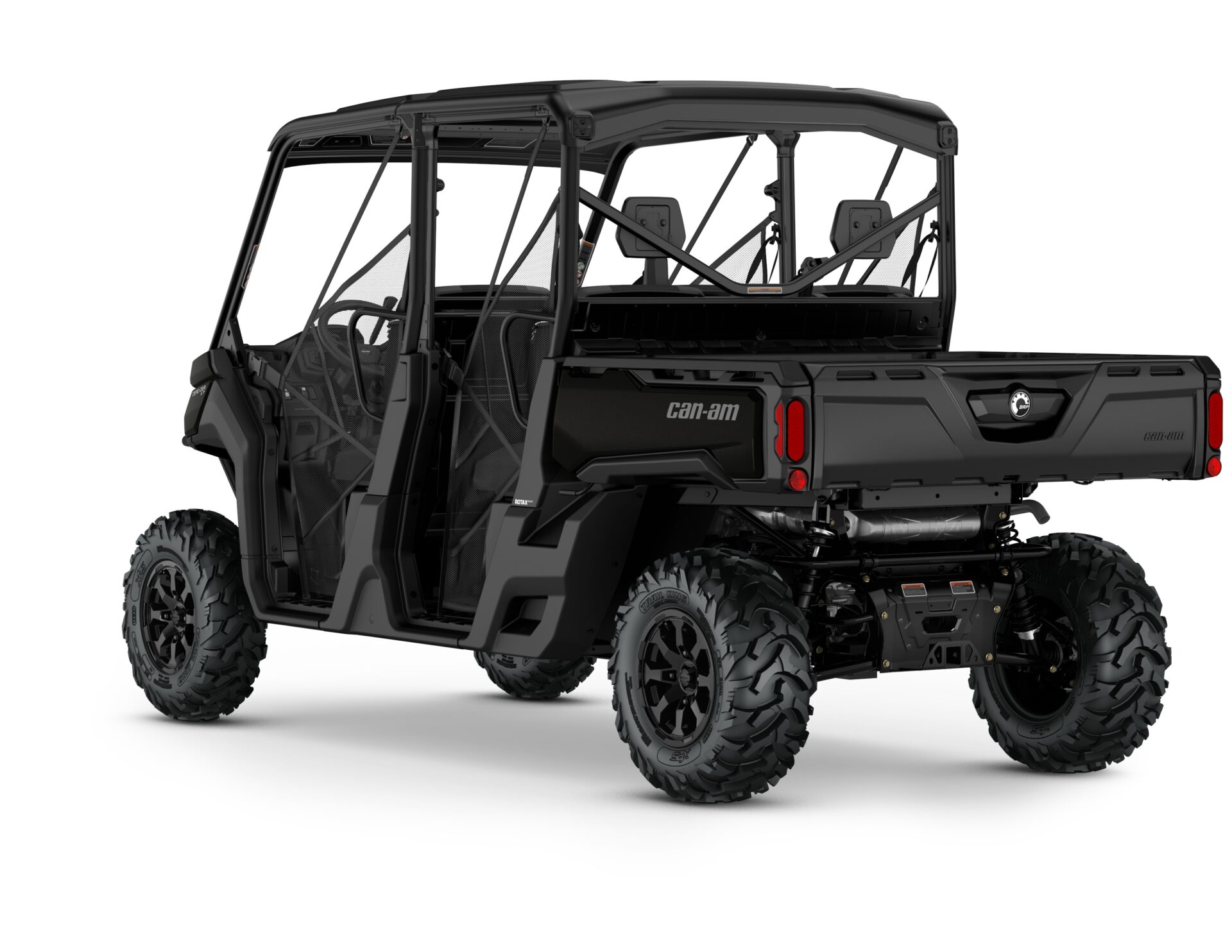 Defender MAX XT HD10 Model Shown from the back side in Stealth Black.