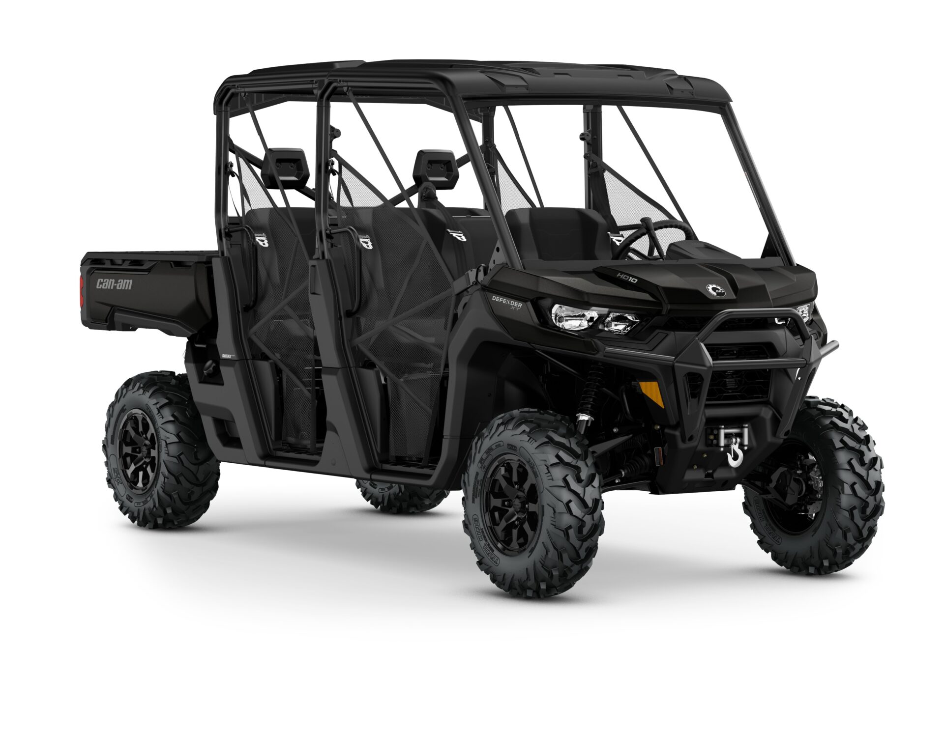 Defender MAX XT HD10 Model Shown from the front side in Stealth Black.