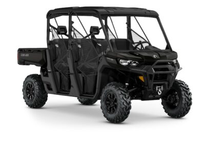 Defender MAX XT HD10 Model Shown from the front side in Stealth Black.