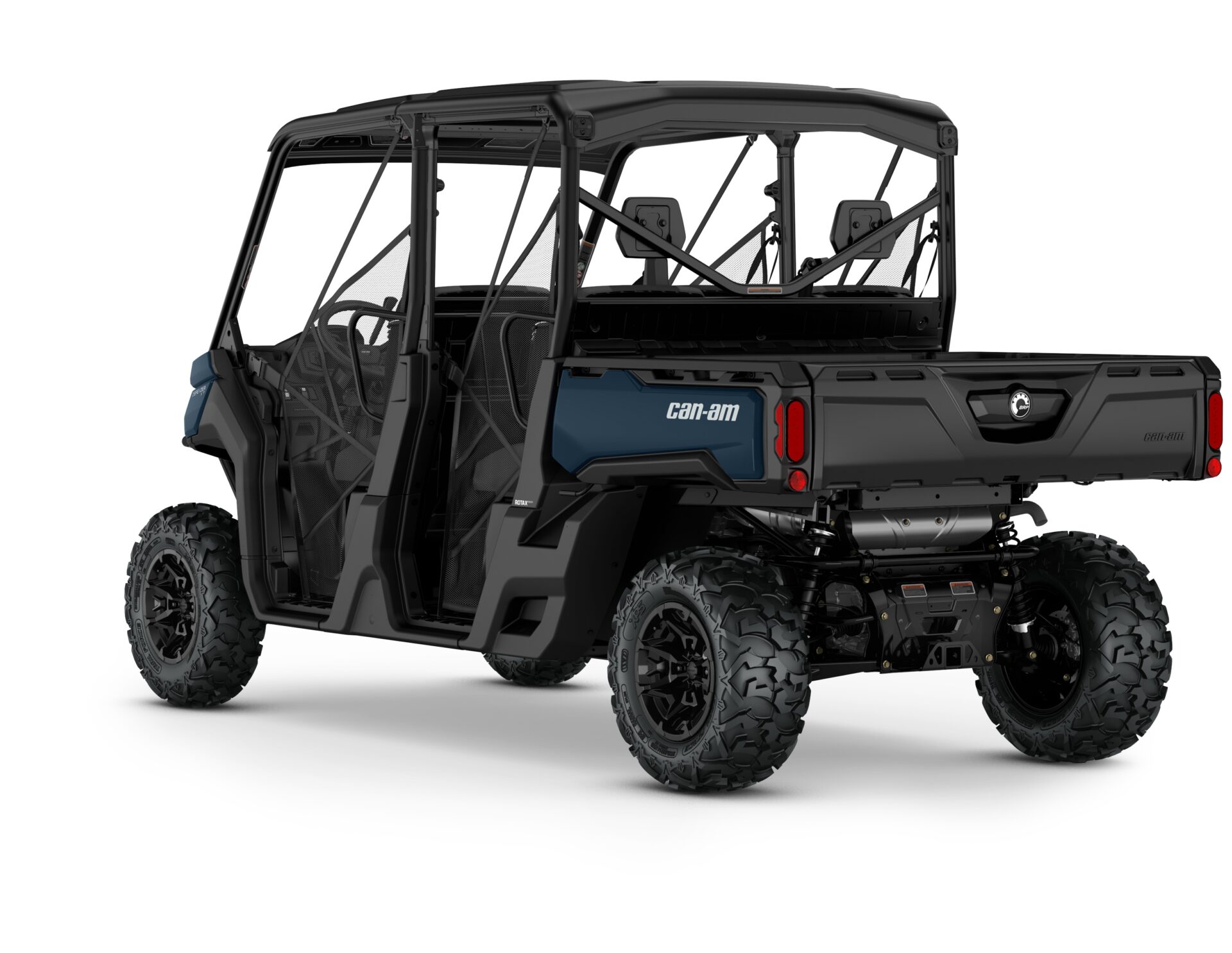 Defender MAX XT HD9 Model Shown from the back side in Dusty Navy.