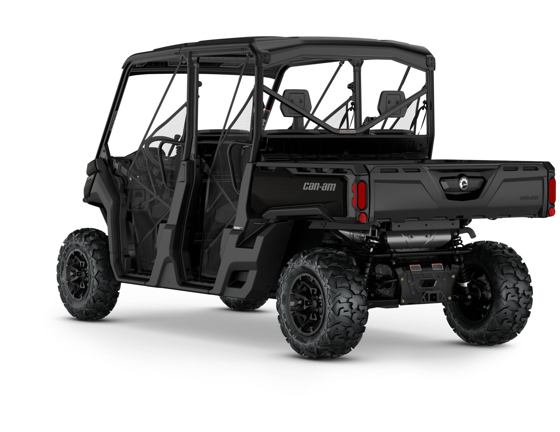 Defender MAX XT HD9 Model Shown from the back side in Stealth Black.