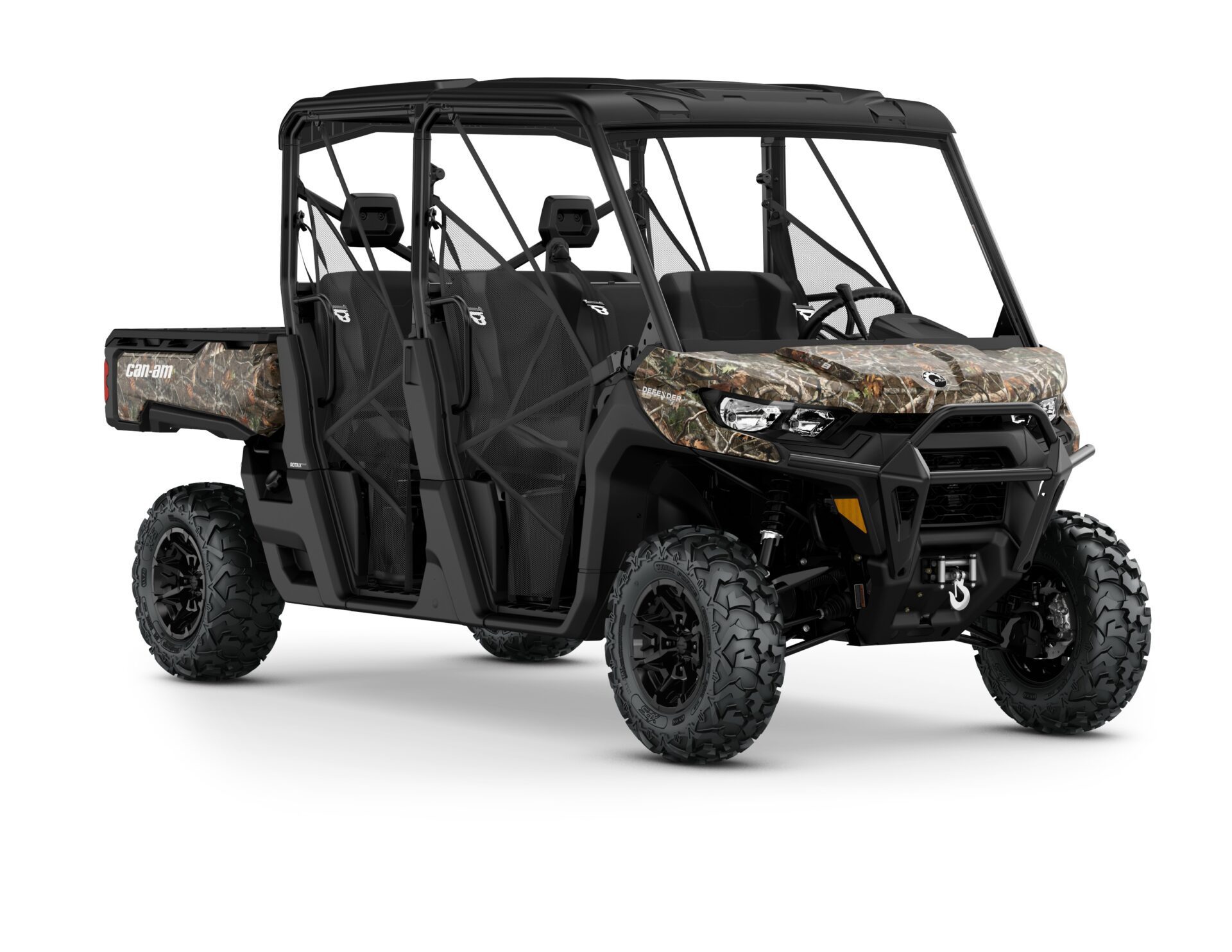 Defender MAX XT HD9 Model Shown from the front side in Wildland Camo.