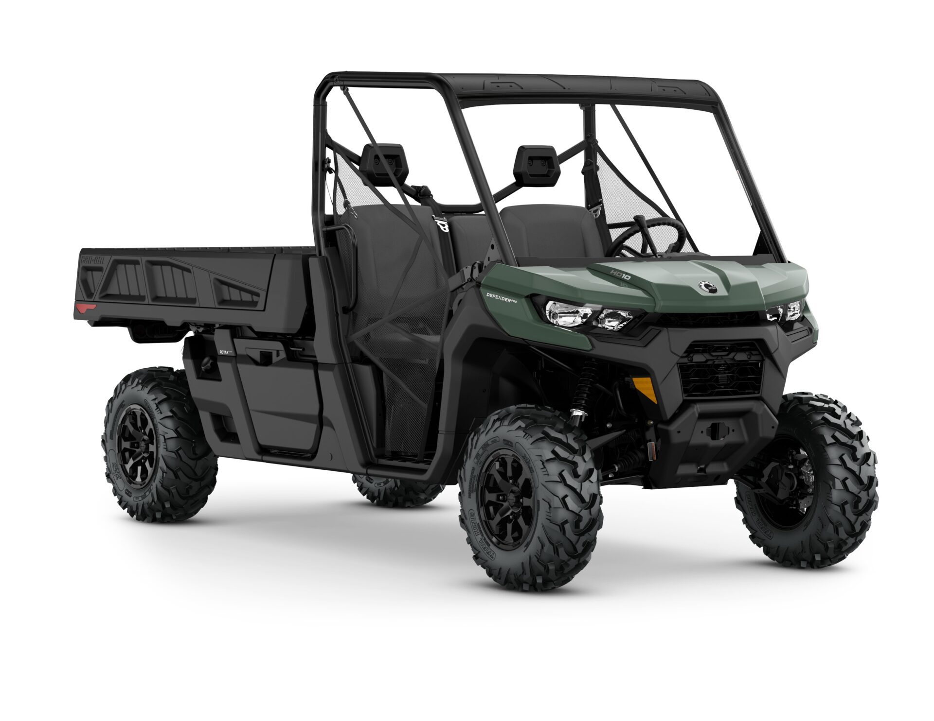 Defender PRO DPS HD10 Model Shown from the front side in Compass Green.