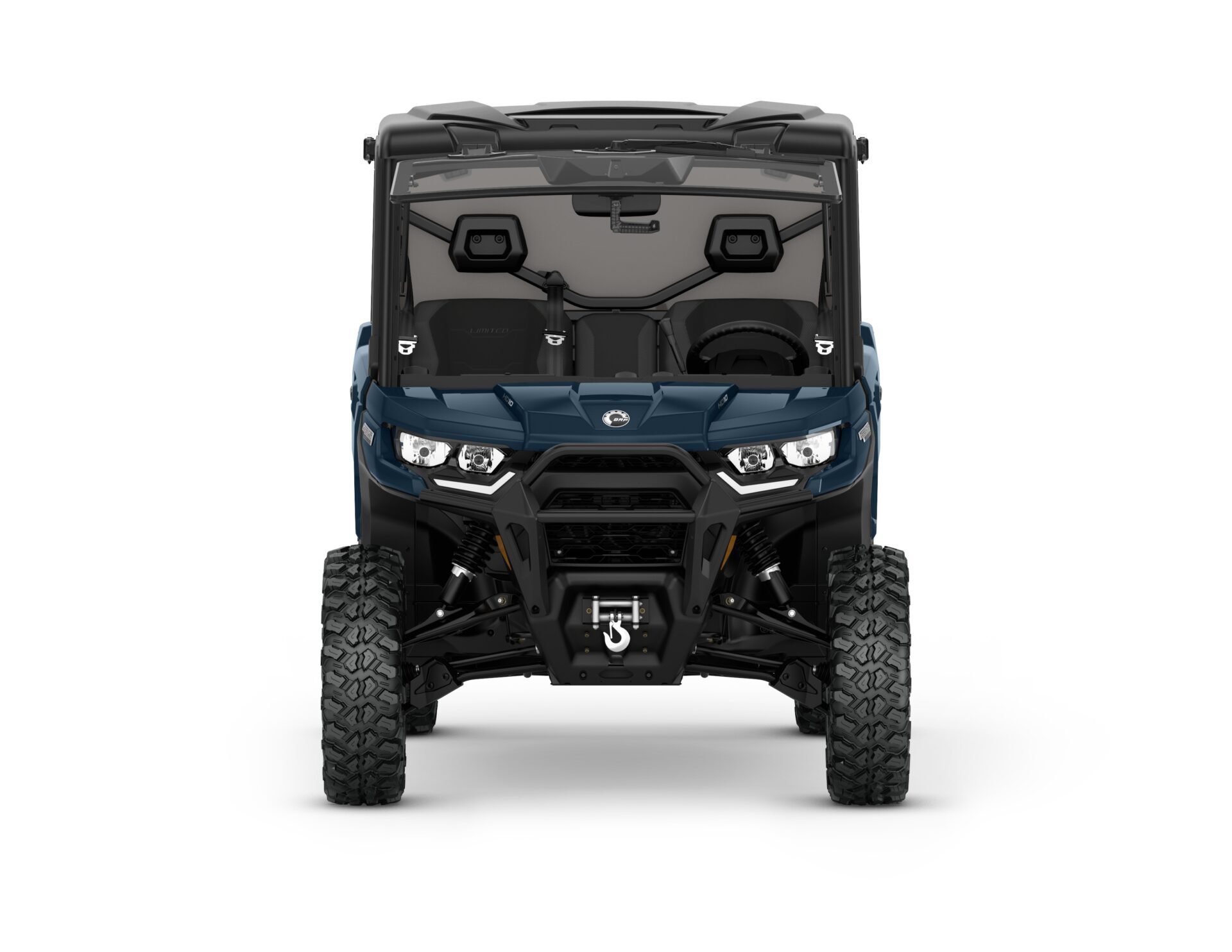 Defender PRO Limited HD10 Model Shown from the front in Dusty Navy.