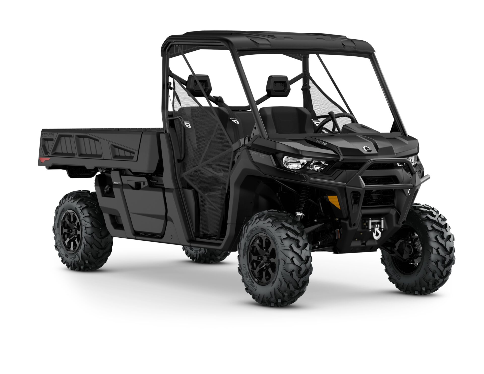 Defender PRO XT HD10 Model Shown from the front side in Stealth Black.