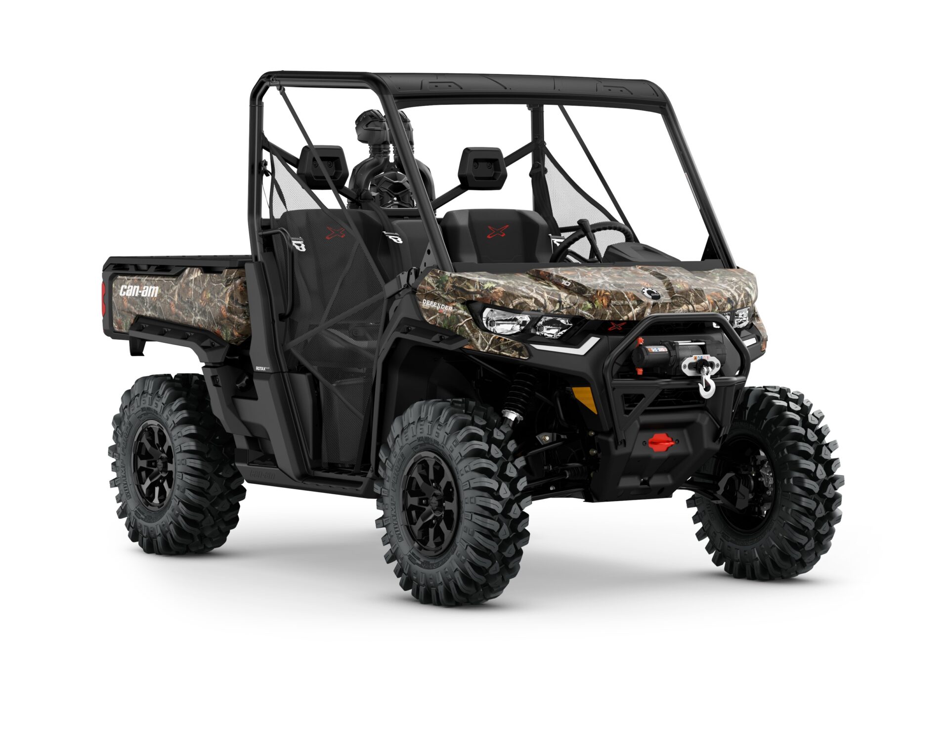 Defender X mr HD10 Model Shown from the front side in Wildland Camo.