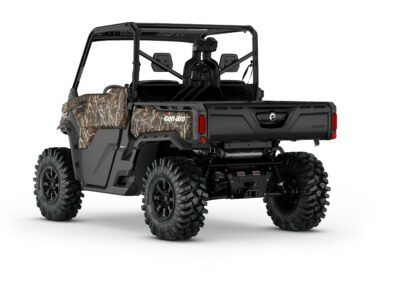 Defender X mr HD10 Model with Doors Shown from the back side in Wildland Camo.