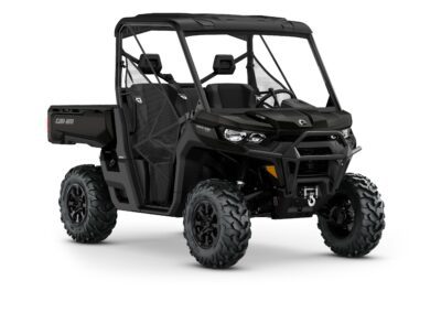 Defender XT HD10 Model Shown from the front side in Stealth Black.