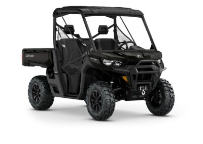 Defender XT HD9 Model Shown from the front side in Stealth Black.