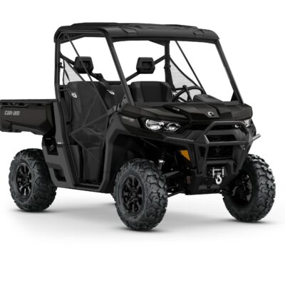 Defender XT HD9 Model Shown from the front side in Stealth Black.