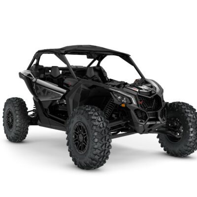 Maverick X3 X RS Turbo RR Model Shown from the front side in Triple Black.